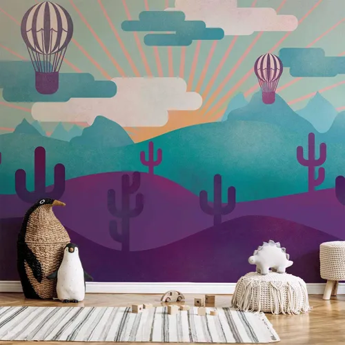 Miniatura 2 de artgeist Mural de pared para niños, 173 x 124 pulgadas, papel tapiz autoadhesivo removible, gran adhesivo, decoración de pared, diseño de globos, #05