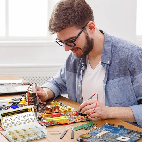 Miniatura 6 de Kit de 400 Piezas de Separadores y Tornillos y Tuercas M2 para Placa Base, Separadores Espaciadores de Latón Hexagonales Macho-Hembra, Tornillos