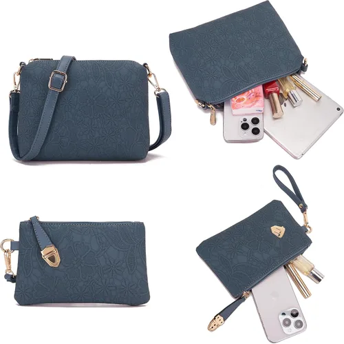 Miniatura 68 de Bolsos de mano de moda para mujer, bolsa de hombro, asa superior, bolsa de mano, juego de 4 piezas