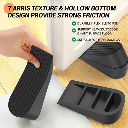 Miniatura 4 de Topes de puerta grandes, topes de puerta extra grandes para huecos de la parte inferior de las puertas, tope de puerta resistente y apilable, ideal