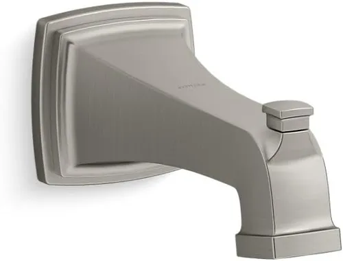Miniatura 20 de KOHLER 27406-BL Riff - Boquilla de baño para montaje en pared con desviador y conexión deslizante, grifo de bañera, color negro mate Mate negro