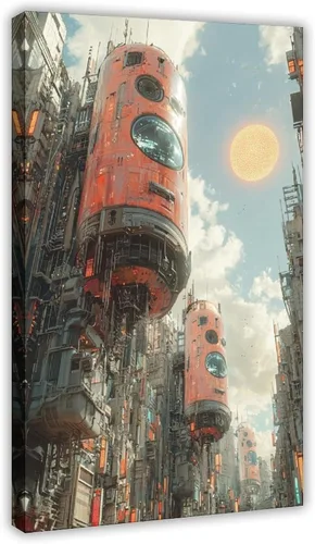 Retro Futuristic Aesthetic Poster – Dreamcore Y2K Wall Print – Trippy 90s Tech Vibes for Bedroom Decor Canvas Poster Wall Art Decor Print Picture