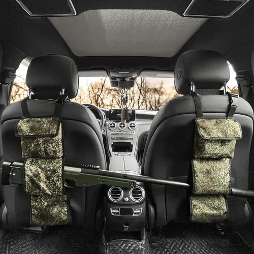 Miniatura 7 de mydays - Soporte organizador de pistolas para parte trasera de asiento frontal de vehículo; para rifles de caza / escopetas (color camuflaje)