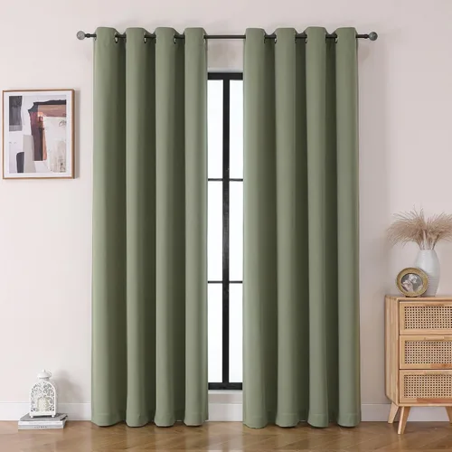 Miniatura 13 de Flyfun - Cortinas opacas con ojales para dormitorio y sala de estar, juego de 2 paneles, con aislamiento térmico, cortinas de oscurecimiento
