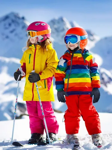 Miniatura 5 de SATINIOR 2 pares de guantes impermeables para niños, guantes de nieve cálidos para invierno, guantes de esquí para niños y niñas, resistentes al