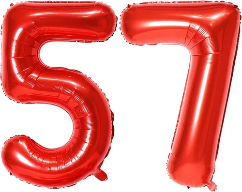 Miniatura 61 de Globo de helio rojo del número 10 de 40 pulgadas, autosellado para decoración de fiesta de cumpleaños y decoración de fiesta de aniversario (rojo 10)