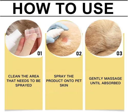 Miniatura 5 de 2 unidades de aerosol para tratamiento de la piel de mascotas para perros y gatos, reduce los arañazos, tratamiento con picazón en la piel