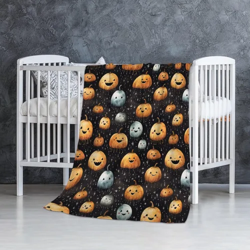 Miniatura 60 de Manta de murciélago de Halloween para bebé, regalo súper suave, manta acogedora para recién nacido, manta de recepción para bebé, manta para cuna