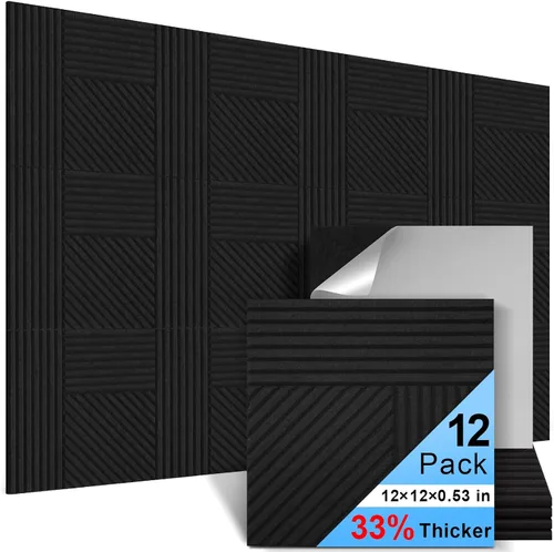 Miniatura 35 de Paquete de 8 Paneles Decorativos Absorbentes de Sonido, Arte de Pared Absorbente de Sonido, Arte de Pared Acústico de 48 x 32 Pulgadas