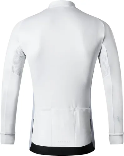 Miniatura 83 de Santic - Camiseta de ciclismo para hombre, manga larga, reflejante, cremallera completa, con bolsillos