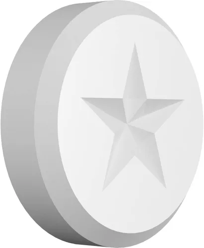 Miniatura 9 de Ekena Millwork ROSP040X040X075GRY07 - Roseta estándar de estrella Grayson con borde biselado, 4 pulgadas de ancho x 4 pulgadas de alto x 3/4