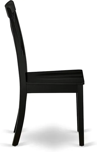 Miniatura 9 de East West Furniture LGBO7-BLK-W - Juego de comedor de 7 piezas que consta de una mesa de comedor rectangular con hojas de mariposa y 6 sillas