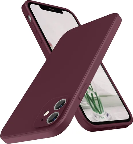Miniatura 17 de SURPHY Diseño para iPhone 11 con protección de cámara, diseño delgado de borde recto, funda de silicona líquida para iPhone 11 de 6.1 pulgadas, negro