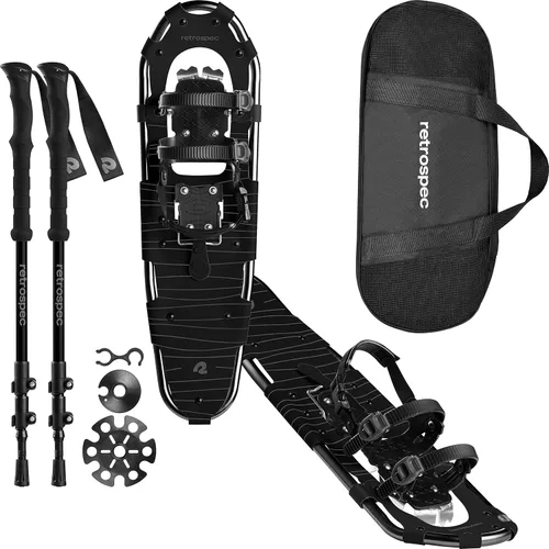 Miniatura 10 de Retrospec Drifter Snowshoes & Trekking Poles Bundle with Adjustable Bindings - Lightweight Aluminum Snow Shoes for Women & Men - All Terrain Hiking