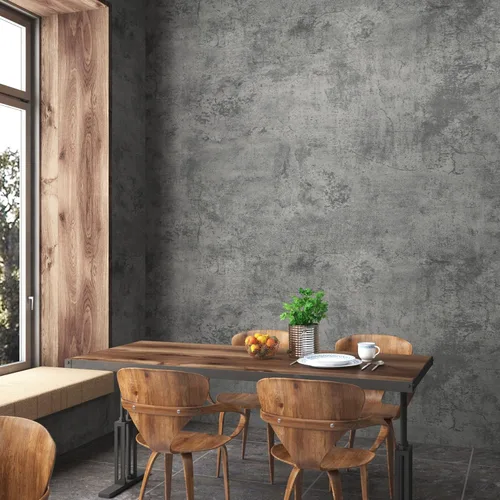 Miniatura 5 de Papel de contacto de hormigón gris mate con textura gruesa de cemento gris, papel de contacto para encimera, papel de contacto extraíble, Gris