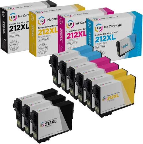 Miniatura 15 de LD Productos remanufacturados Reemplazos para Epson 212xl Cartucho de tinta T212XL 212 XL T212XL120 Alto rendimiento para uso en Workforce XP-4100