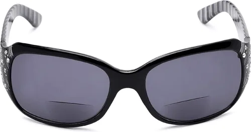Miniatura 2 de The Jazzy - Lentes de sol bifocales de lectura, lentes de diamantes de imitación, lectores tintados para mujer + 1.25 negro
