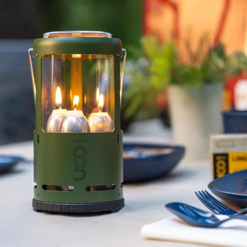 Miniatura 5 de UCO Candlelier Farol de Velas, Faroles de Velas para Velas Reales, Equipo Perfecto para Exteriores para Acampar o para Cortes de Energía, Incluye 3
