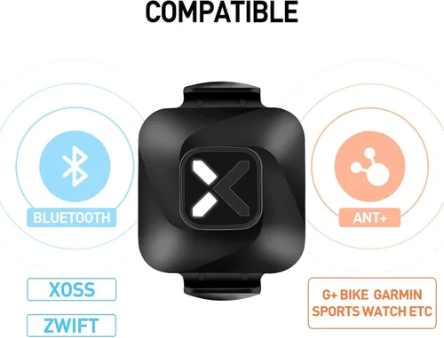 Miniatura 6 de XOSS G+ Gen2 - Computadora de bicicleta GPS ANT+/ Bluetooth IPX7, velocímetro recargable con pantalla LCD de 2.2 pulgadas, batería de larga duración