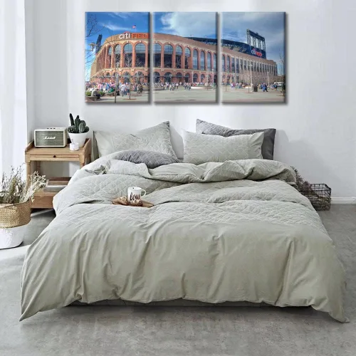 Miniatura 3 de TUMOVO Lienzo grande para pared, cuadro del estadio Citi, arte de pared del equipo de béisbol estadounidense para decoración de pared del hogar