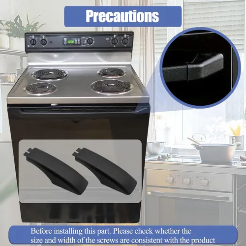 Miniatura 3 de WB07X10034 - Juego de 2 tapas de repuesto para manija de horno GE General Electric Stove Oven Door Handle Reemplaza AP3623187, 242863, AH229187