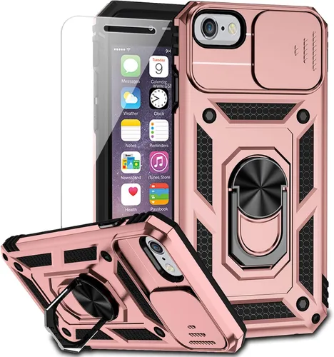 Miniatura 15 de Funda para iPhone SE (3ª y 2ª generación 2022/2020) y iPhone 8/7/6 con cubierta para lente de cámara, protector de pantalla HD, protección contra