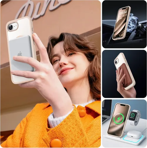 Miniatura 475 de TOCOL Funda para iPhone 11, compatible con Magsafe, protección completa de cámara, imanes integrados, protección contra caídas, funda translúcida