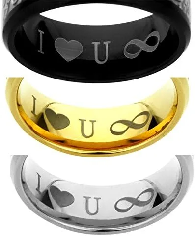 Miniatura 5 de Anillo de boda de titanio personalizado de ajuste cómodo de 0.157in en tono amarillo