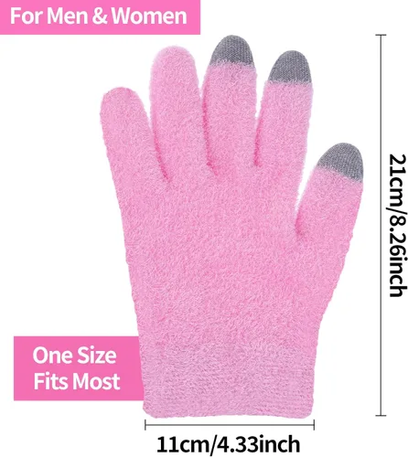 Miniatura 7 de Guantes hidratantes para manos secas, guantes de algodón para eccema con buen forro para pantalla táctil, guantes de spa para mujeres y hombres