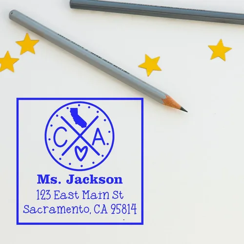 Miniatura 46 de Sello entintado moderno con nombre y dirección del estado de Alabama – Sello de dirección de devolución personalizado para invitaciones de despedida