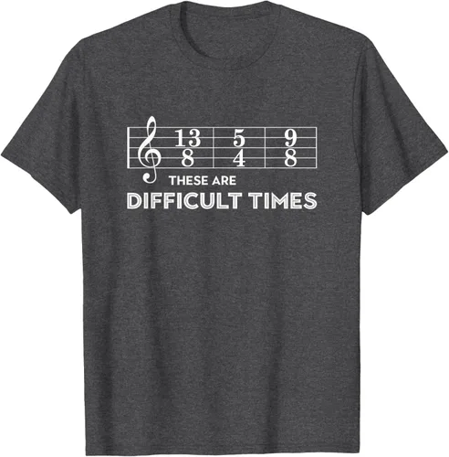 Miniatura 29 de Musician - Camiseta con texto en inglés "These are Difficult Times", talla S