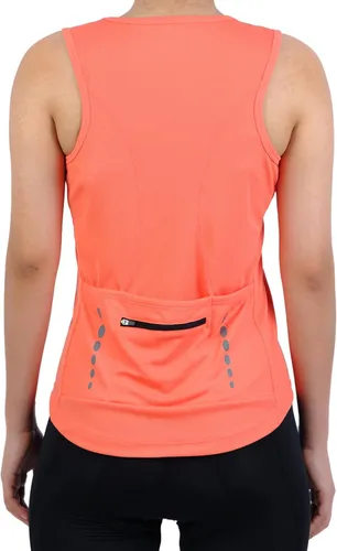 Miniatura 11 de Camiseta sin mangas de ciclismo con espalda cruzada para mujer, para interiores y exteriores, con bolsillos