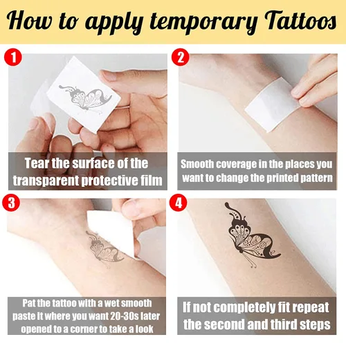 Miniatura 4 de Tatuajes temporales personalizados con nombre/texto, tatuajes de nombre falsos personalizados, adhesivo corporal impermeable temporal para mujeres