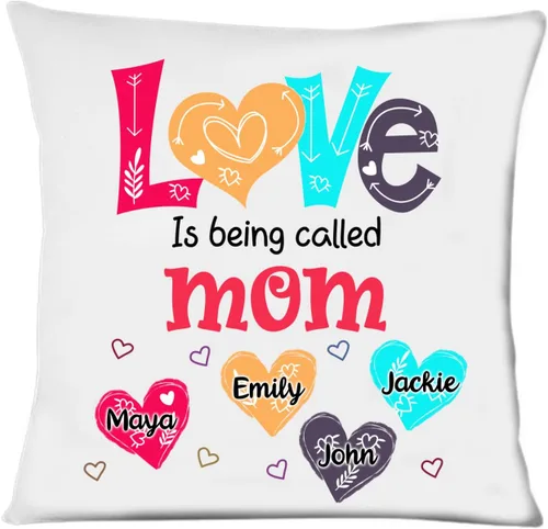 Miniatura 30 de Abuela - Almohada personalizada con corazón de amor, almohada personalizada para mamá, regalos para abuela, mamá de hija, nietos, día de la madre