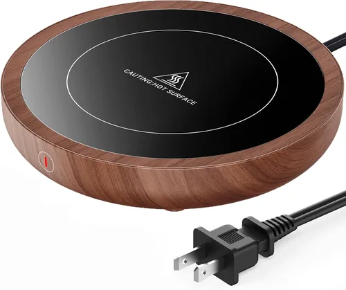 Miniatura 10 de SWEETFULL Calentador de taza de café, calentador eléctrico de taza de café de 36 W para escritorio con 3 ajustes de temperatura, calentadores