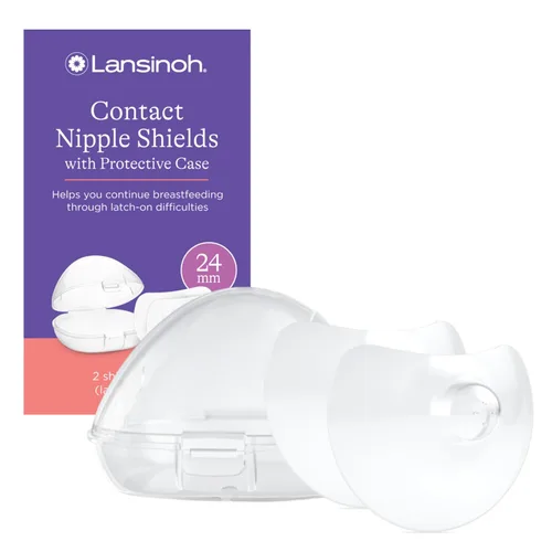 Lansinoh Protectores de pezón de contacto para madres lactantes, protectores ultrafinos, suaves y flexibles de silicona de grado médico para pezones