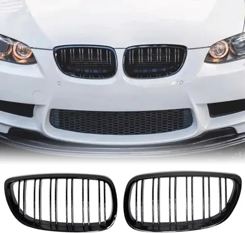 Miniatura 19 de Parrilla E90 – Rejilla negra de riñón individual compatible con BMW serie 3 E90 2009-2011 323i 328i 328xi 335d 335i 335xi Sedan LCI, E91 328i 328xi