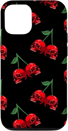 Miniatura 28 de Cute Cherry Skull Pattern Red Scary Skulls Black Background Case for iPhone 17