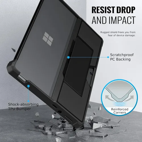 Miniatura 3 de MoKo Funda compatible con tablet Microsoft Surface Pro 8 de 13 pulgadas con pantalla táctil 2021, funda protectora resistente todo en uno con correa