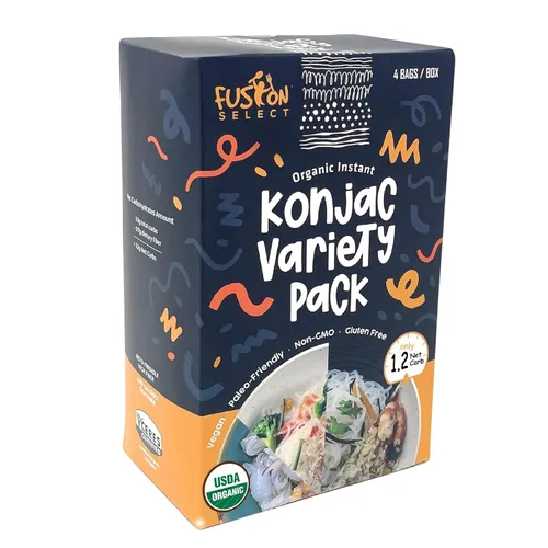 Miniatura 9 de Fusion Select Konjac Noodles Shirataki - Sustituto a base de plantas de pelo de ángel Shirataki, pasta de dieta saludable, rica en fibra, vegano