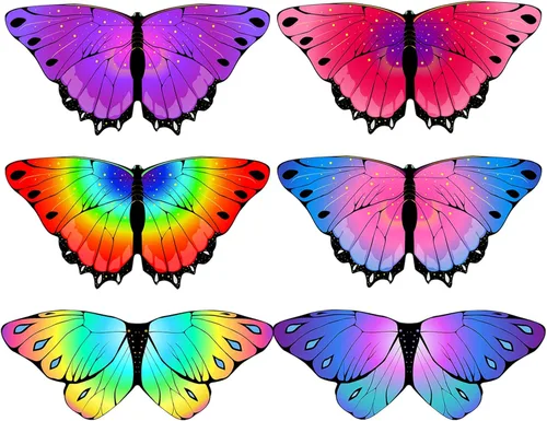 iROLEWIN Alas de mariposa para niñas pequeñas a granel para niñas, alas de disfraces de hadas, juguetes de mariposa, regalos de fiesta, regalos