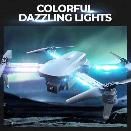 Miniatura 2 de Drone con cámara 1080P HD - Mini drones FPV plegables con luces LED para adultos, niños y principiantes, juguetes y regalos, cuadricóptero RC