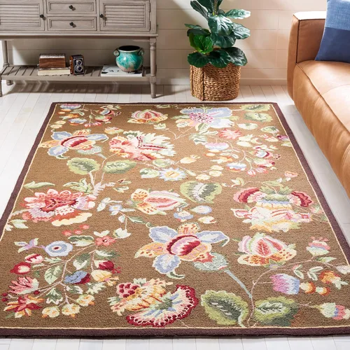 Miniatura 9 de SAFAVIEH Chelsea Collection - Alfombra decorativa de 2 pies 6 pulgadas x 4 pies, color marfil, lana de campo francesa enganchada a mano, ideal