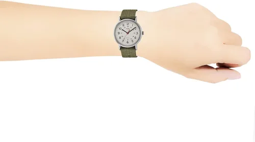 Miniatura 11 de Timex Reloj unisex Weekender de 1.496in, Negro, Weekender Slip Through - Reloj de correa de nailon