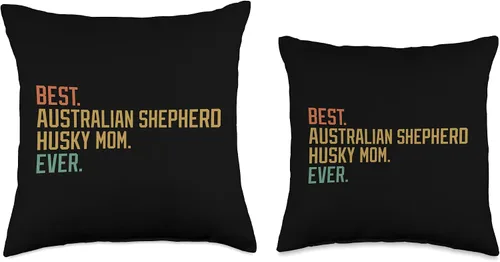 Miniatura 3 de Canine Laundry Best Australian Shepherd Husky Mom Ever Dog Breed - Almohada para cachorros, 16 x 16 pulgadas, multicolor