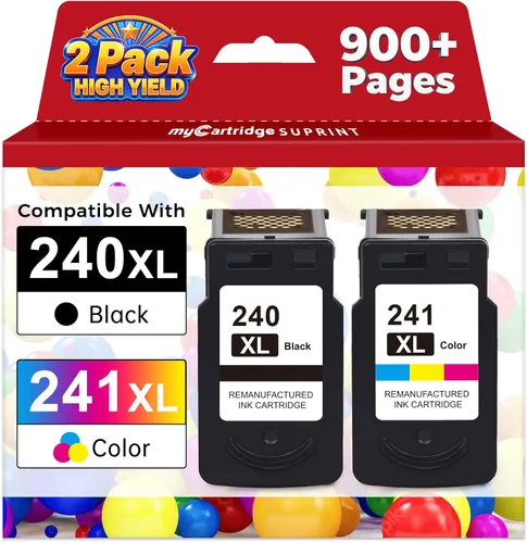 PG-240 XL/CL-241 XL Cartuchos de tinta de repuesto para Canon 240XL 241XL Combo Pack 240 241 para impresora Canon PIXMA MG3620 TS5120 MG3520 MG3600