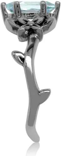 Miniatura 3 de Silvershake - Anillo de plata de ley 925, diseño de flores y hojas, estilo vintage