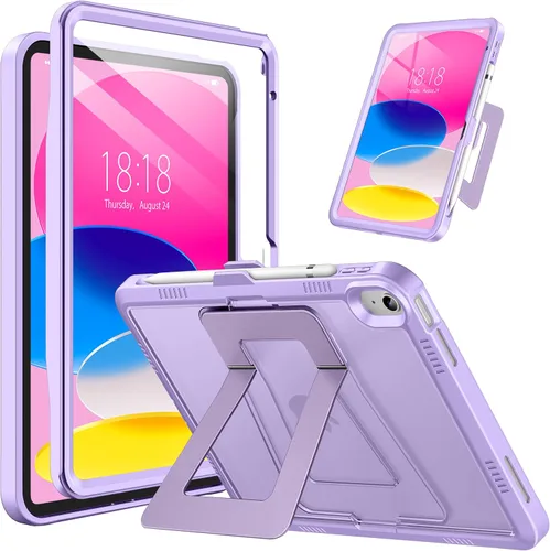 Miniatura 18 de DTTO Funda para iPad (A16) 11ª generación de 11 pulgadas 2025, funda para iPad de 10ª generación, soporte ajustable para vertical/paisaje, protector