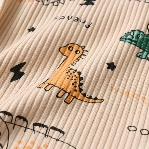 Miniatura 89 de Conjunto de 3 piezas de ropa de bebé recién nacido con estampado de manga larga + pantalones + sombrero