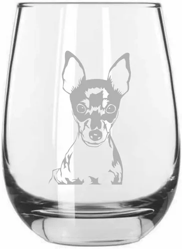 Miniatura 208 de Sakhalin Husky Dog - Copa de vino grabada personalizada de 15.25 onzas sin tallo